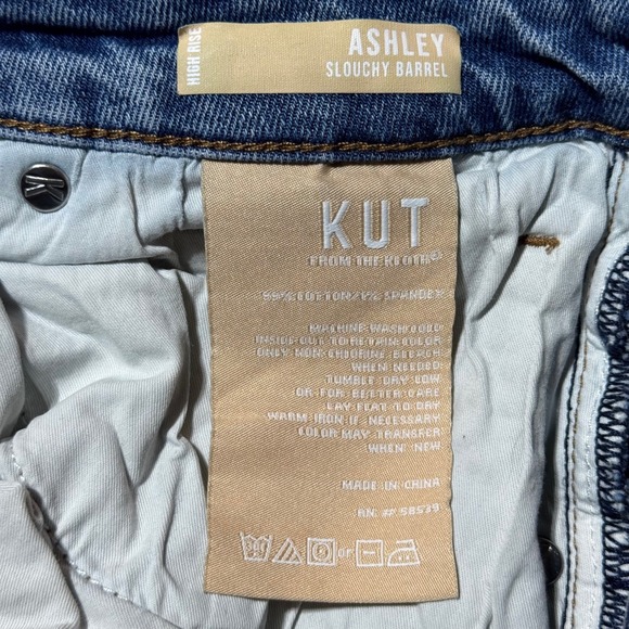 Kut From the Kloth Ashley Slouchy Barrel Jeans High Rise Size 4 - DAMAGED / Hole - Picture 8 of 10